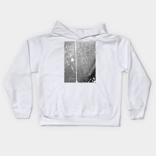 Abstract Black and White Grey Paint Metal Weathered Texture Kids Hoodie